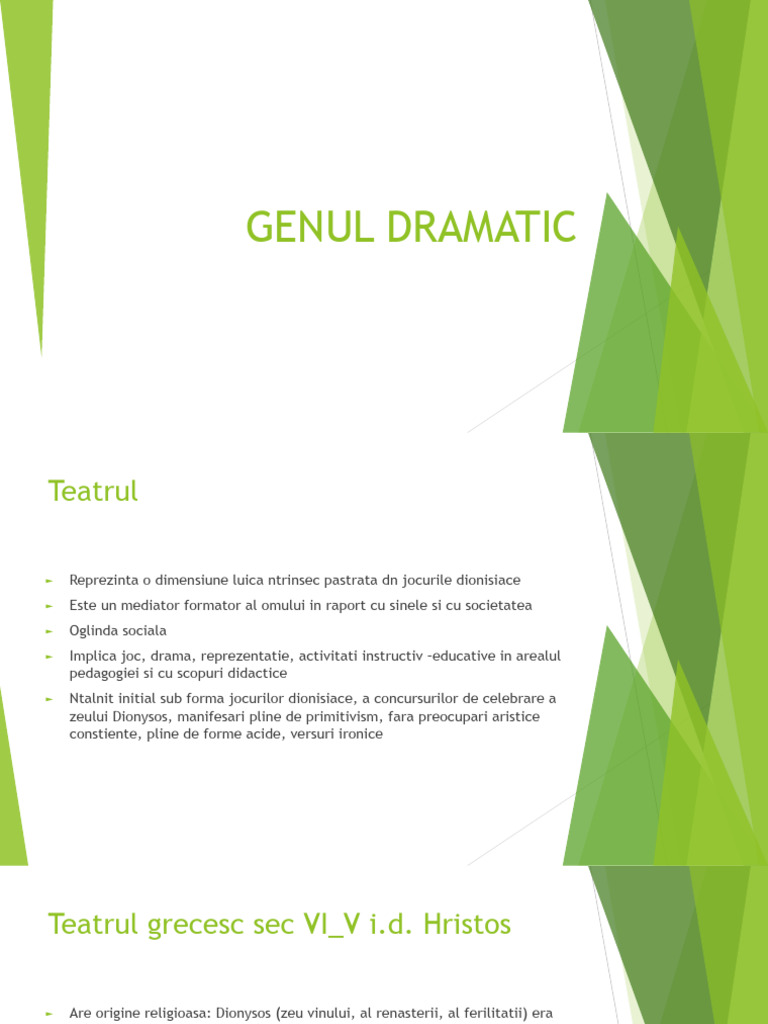 Genul Dramatic | PDF