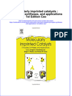 (Download PDF) Molecularly Imprinted Catalysts Principles Syntheses and Applications 1St Edition Cao Online Ebook All Chapter PDF