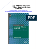 [Download pdf] A Sociology Of Shame And Blame Insiders Versus Outsiders Graham Scambler online ebook all chapter pdf 