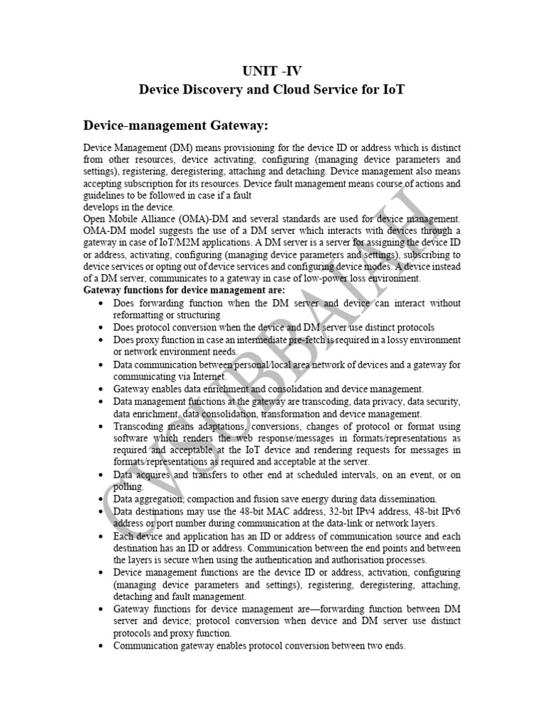 IoT Device Management and Cloud Services | PDF | World Wide Web ...
