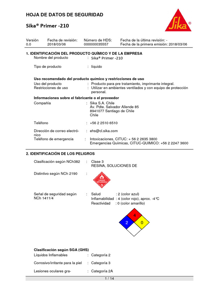 Primer Para Metais Sika Primer-210 Incolor 1L - Distribuidor Sika