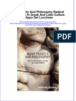 (Download PDF) Monstrosity and Philosophy Radical Otherness in Greek and Latin Culture Filippo Del Lucchese Online Ebook All Chapter PDF
