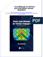 (Download PDF) Monte Carlo Methods For Particle Transport 2Nd Edition Alireza Haghighat Online Ebook All Chapter PDF