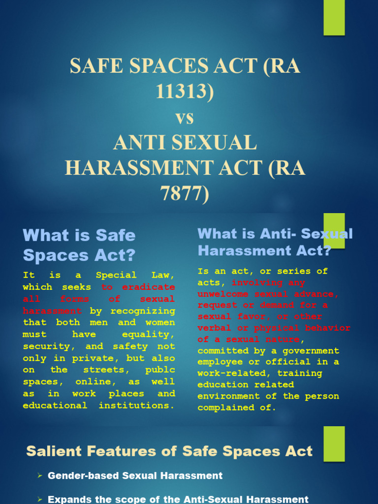 Comparing RA 7877 and RA 11313 | PDF | Sexual Harassment | Justice
