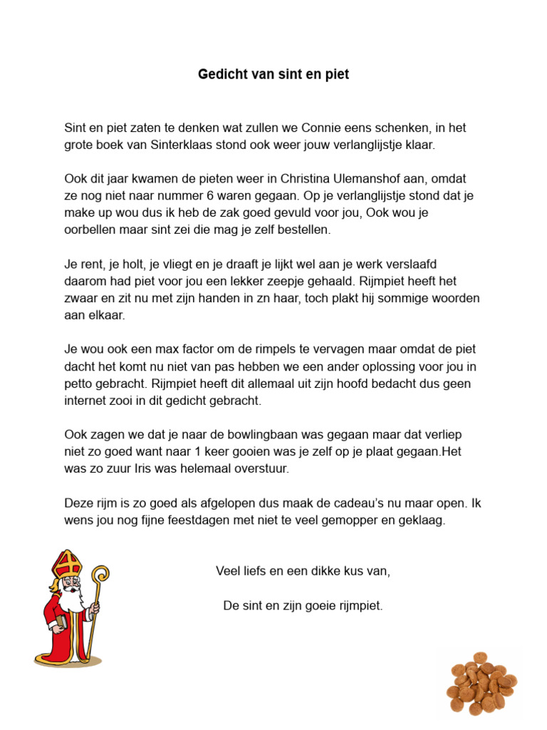 Gedicht Van Sint en Piet PDF