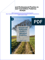 [Download pdf] Research And Professional Practice In Specialised Translation Federica Scarpa online ebook all chapter pdf 