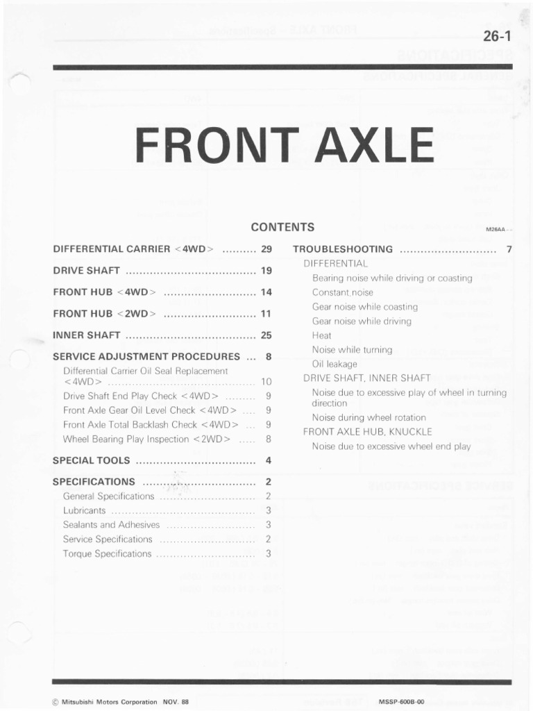 Minicab Front Axle Pdf Manufactured Goods Machines