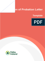 Extension of Probation Letter Template