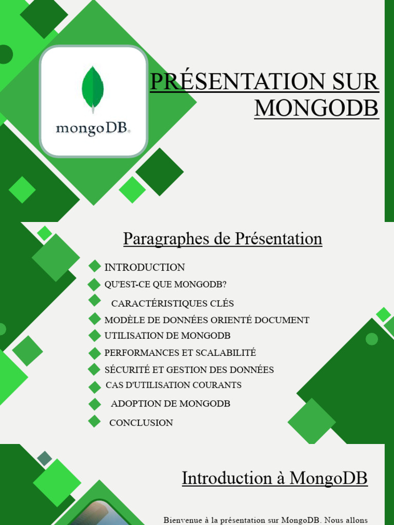 Introduction à MongoDB et ses avantages | PDF | MongoDB | Bases de données
