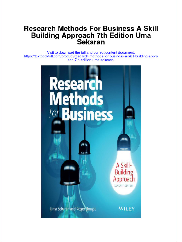 (Download PDF) Research Methods For Business A Skill Building Approach
