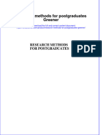 [Download pdf] Research Methods For Postgraduates Greener online ebook all chapter pdf 