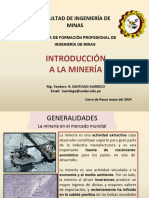 Introducción A La Minería: Facultad de Ingeniería de Minas