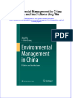 [Download pdf] Environmental Management In China Policies And Institutions Jing Wu online ebook all chapter pdf 