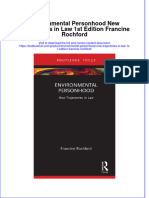 [Download pdf] Environmental Personhood New Trajectories In Law 1St Edition Francine Rochford online ebook all chapter pdf 