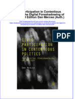 [Download pdf] Civic Participation In Contentious Politics The Digital Foreshadowing Of Protest 1St Edition Dan Mercea Auth online ebook all chapter pdf 