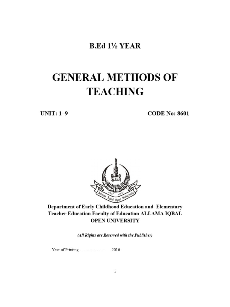 General Methods of Teaching Readings | PDF | Teachers | Learning