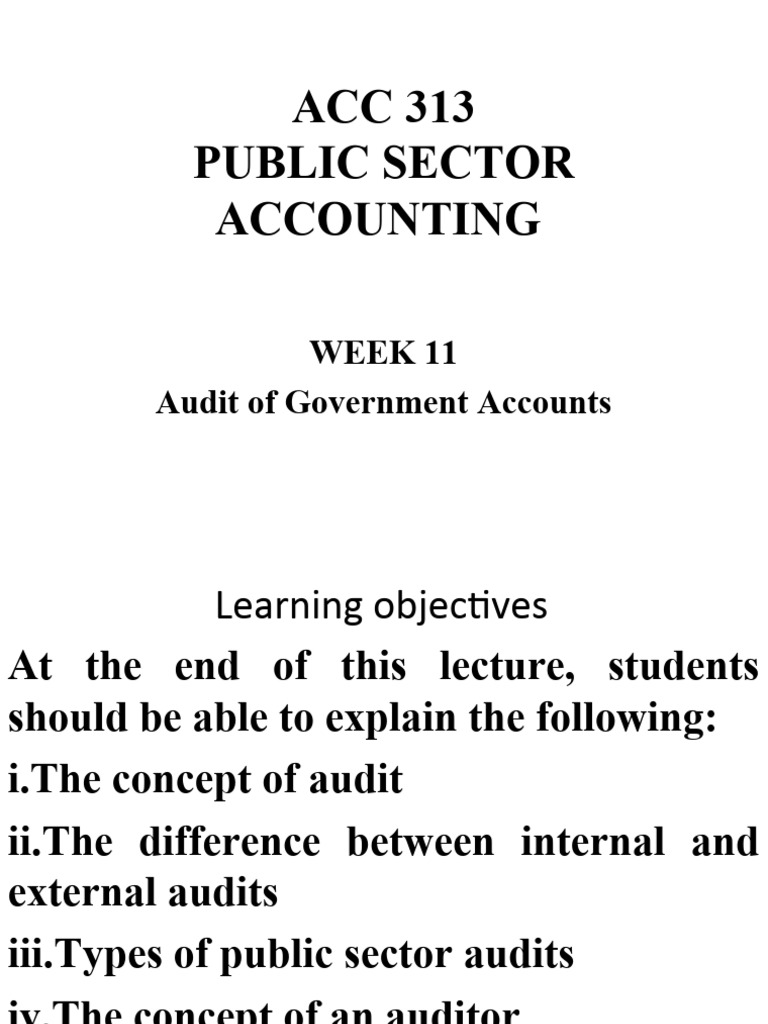 2acc 224 Public Sector Audit | PDF | Audit | Internal Control