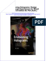 (Download PDF) Envisioning Holograms Design Breakthrough Experiences For Mixed Reality 1St Edition M Pell Auth Online Ebook All Chapter PDF