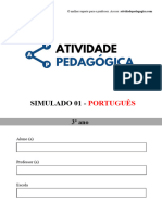 Simulado 01 - Português - 3º Ano