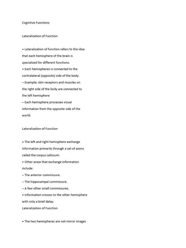 Brain BR | PDF | Lateralization Of Brain Function | Cerebral Hemisphere