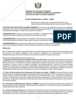 (2008) IN SEMA 006 - Plano de Gerenc - Resid.de Serv - de Saúde (D.O.AP 08.05.08)