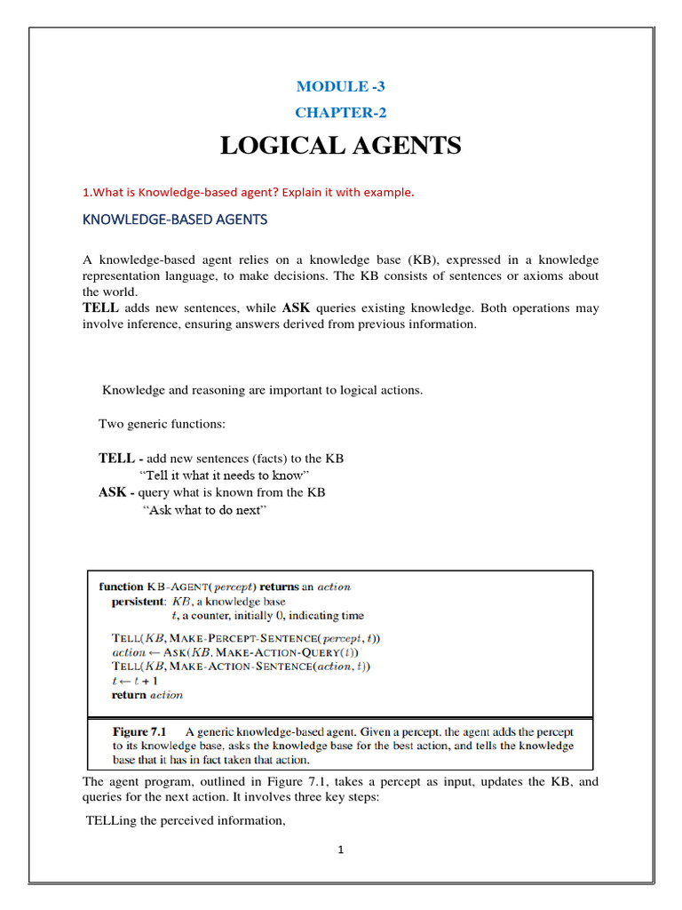 AI Mod3 - Notes Cha2 | PDF | Logic | Logical Consequence