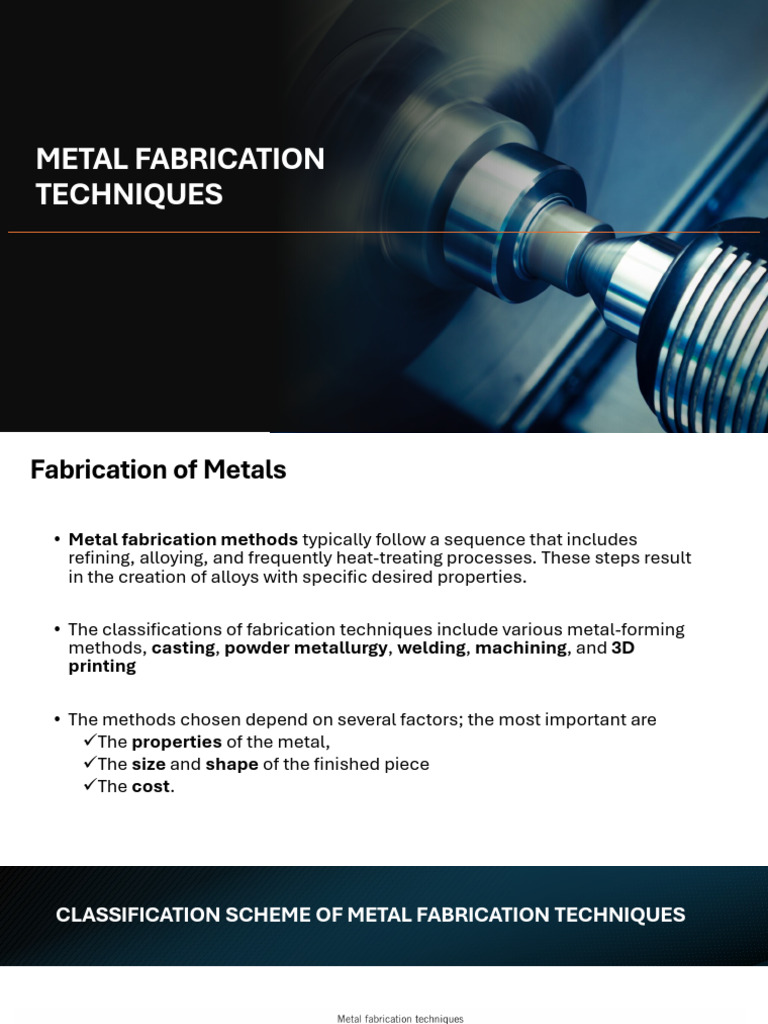 Metal Fabrication Techniques Guide | PDF | 3 D Printing | Construction