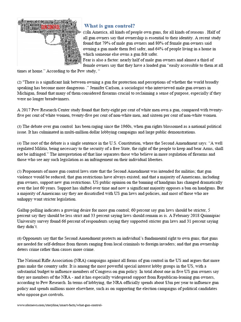 Gun Control: Key Issues and Debates | PDF | Gun Politics In The United ...