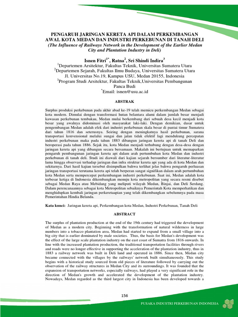 T 08 Isnen Fitri Ratna Dan Sri Shindi Indira Pengaruh Jaringan Kereta ...