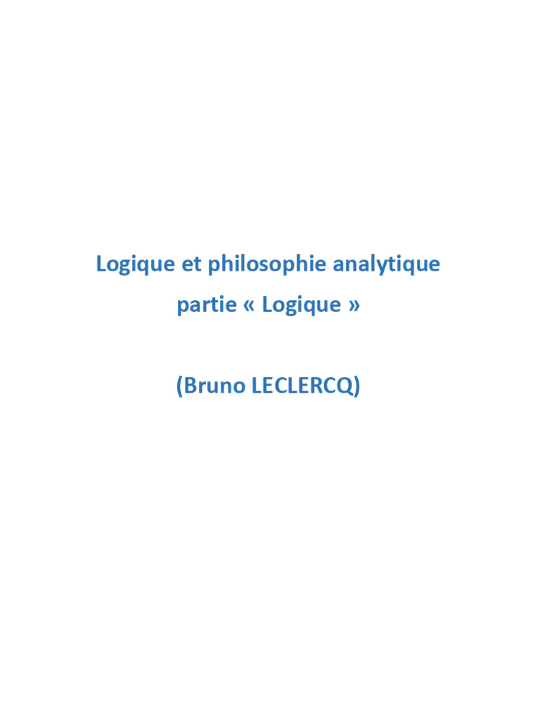 Logique et systèmes axiomatiques | PDF | Logique mathématique ...