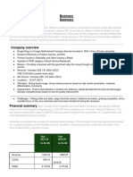 PWC Task 1 - Resource - Business Summary Template