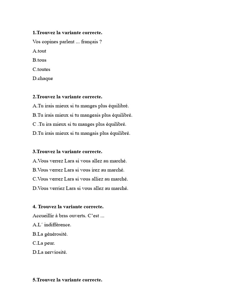 Exercices de grammaire française | PDF | Ouverture (échecs) | Théorie ...