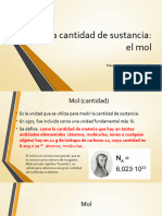 5. La cantidad de sustancia el mol