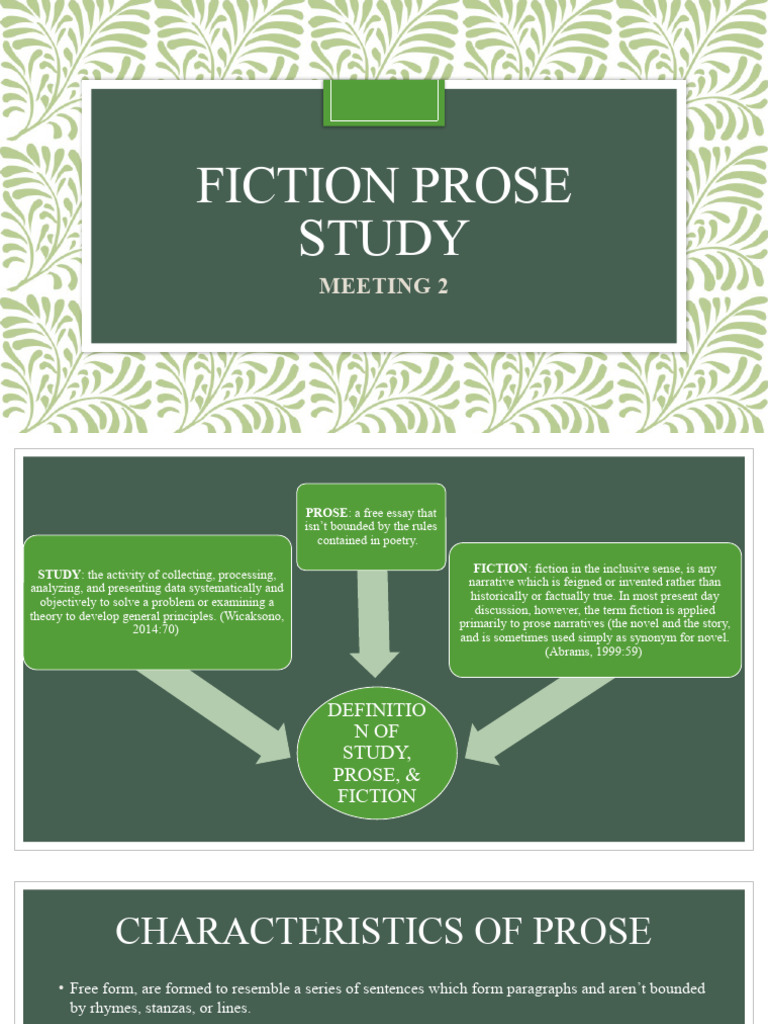Understanding Prose and Fiction Types | PDF | Novels | Narrative