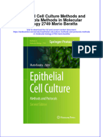 [Download pdf] Epithelial Cell Culture Methods And Protocols Methods In Molecular Biology 2749 Mario Baratta online ebook all chapter pdf 