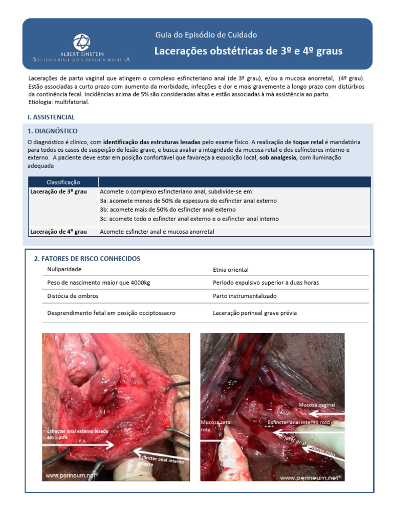 Laceracoes de 3 e 4 Graus | PDF | Parto | Sexo anal