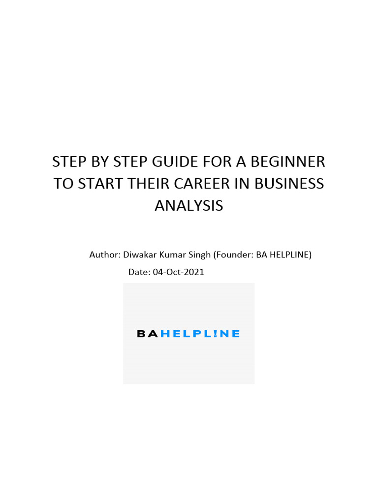 Step by Step Guide For A Beginner To Start Their Career in Business ...