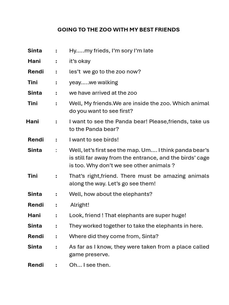 Going To The Zoo | PDF