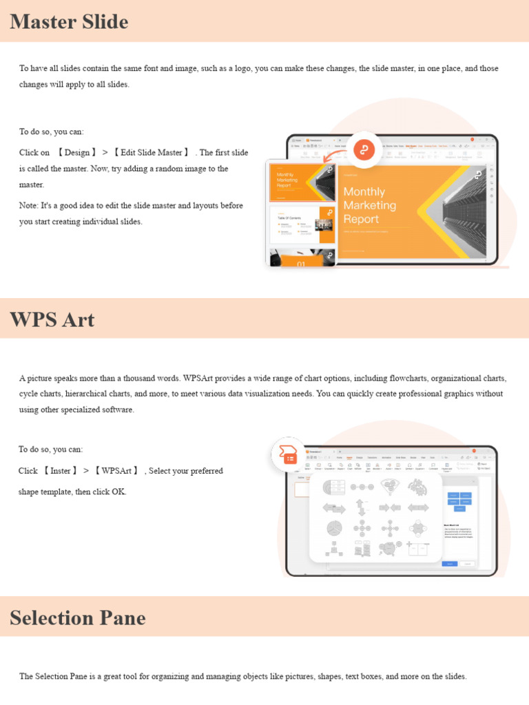 WPS Presentation Features Guide | PDF | Microsoft Power Point | Software