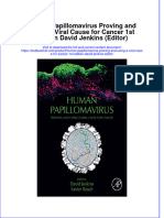 (Download PDF) Human Papillomavirus Proving and Using A Viral Cause For Cancer 1St Edition David Jenkins Editor Online Ebook All Chapter PDF