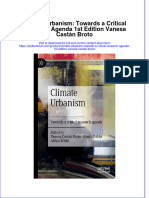 (Download PDF) Climate Urbanism Towards A Critical Research Agenda 1St Edition Vanesa Castan Broto Online Ebook All Chapter PDF