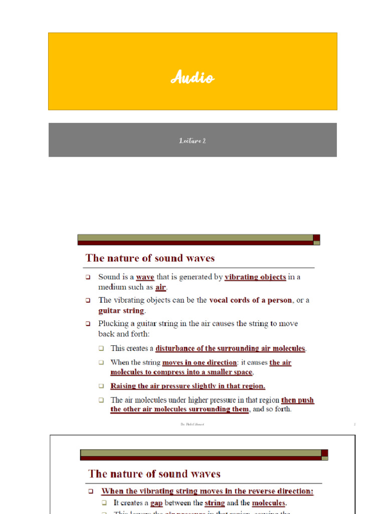 Lecture on Lossless Audio Compression | PDF