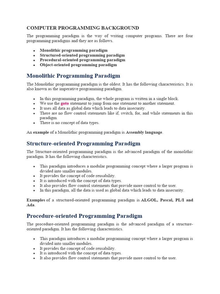 C++ Module1 Notes | PDF | Object Oriented Programming | Programming ...