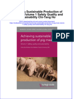 (Download PDF) Achieving Sustainable Production of Pig Meat Volume 1 Safety Quality and Sustainability Chi Tang Ho Online Ebook All Chapter PDF