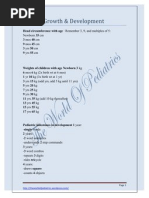 Pediatrics Mnemonics