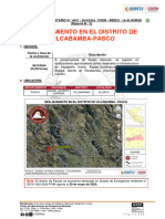 Reporte Complementario N.º 4037 - 29abr2024 - Deslizamiento en El Distrito de Vilcabamba - Pasco
