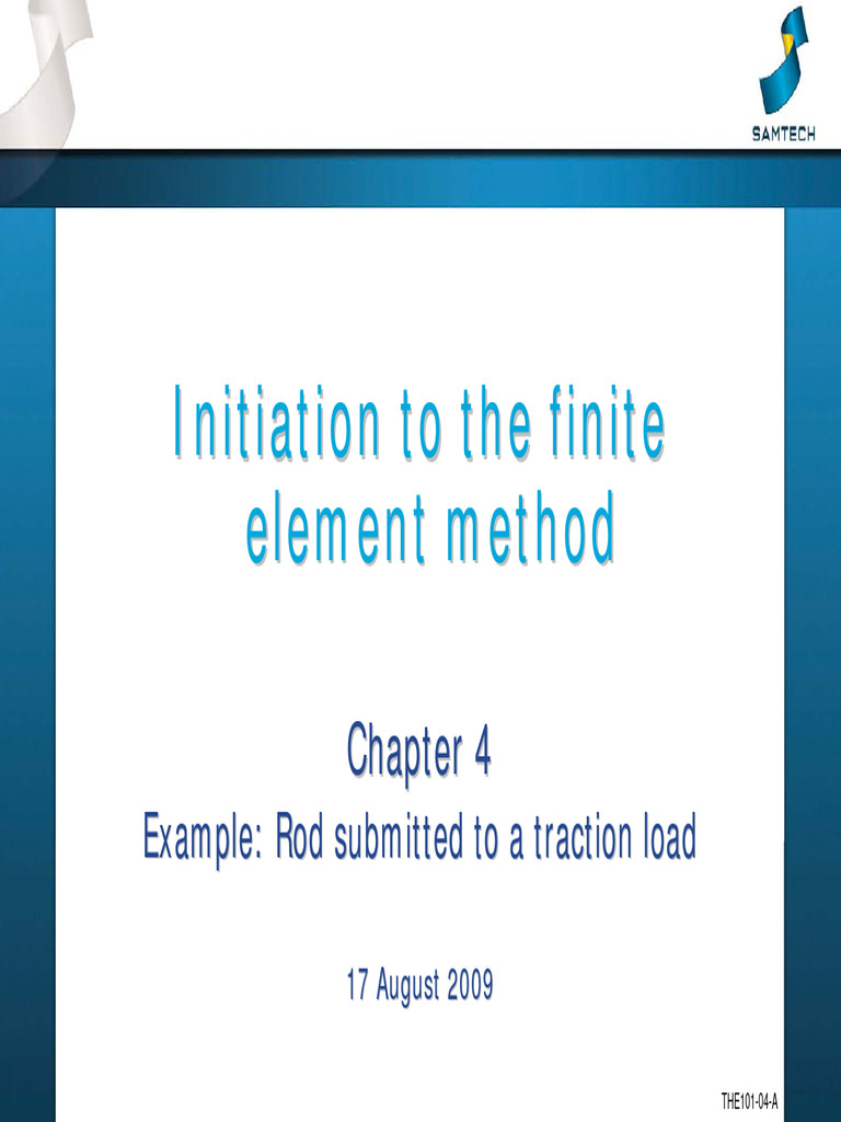 THE101 Chap04 Rod Traction en | PDF | Finite Element Method | Matrix ...