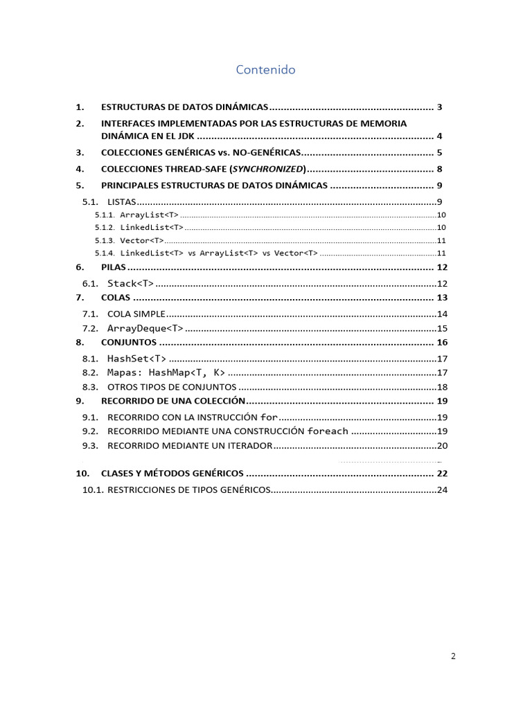 02 Unidad 08 Estructuras De Datos Dinámicas En Java V07 Pdf