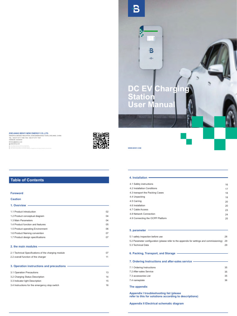 Beny EV Charging Station User Manual | PDF | Battery Charger ...