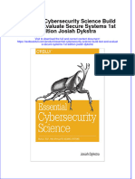 [Download pdf] Essential Cybersecurity Science Build Test And Evaluate Secure Systems 1St Edition Josiah Dykstra online ebook all chapter pdf 
